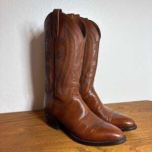 Vintage Lucchese 2000 Cowboy Boots, Mens 8.5 EXCELLENT